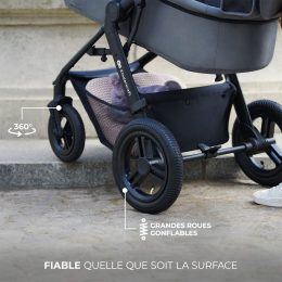 Kinderkraft MOOV 2 AIR Poussette Trio - Système de voyage de la naissance Kinderkraft