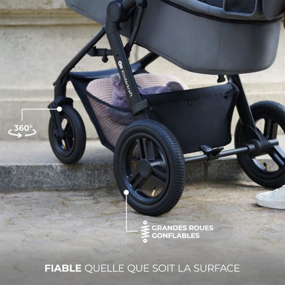 Kinderkraft MOOV 2 AIR Poussette Trio - Système de voyage de la naissance Kinderkraft