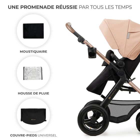 Kinderkraft MOOV 2 AIR Poussette Trio - Système de voyage de la naissance Kinderkraft