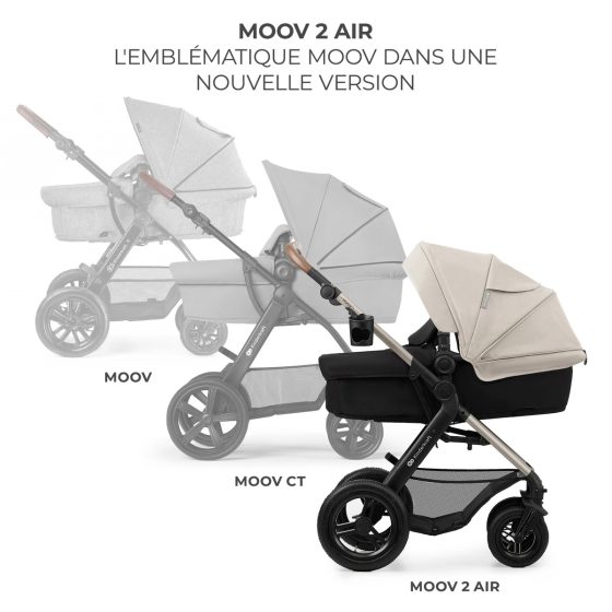 Kinderkraft MOOV 2 AIR Poussette Trio - Système de voyage de la naissance Kinderkraft