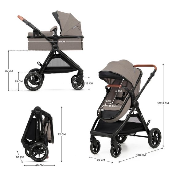 KinderKraft ESME PRO Poussette multifonctionnelle 3en1 Kinderkraft