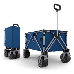 KinderKraft ROLLSTER Chariot de transport pliable - Bleu