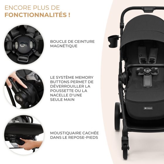 KinderKraft YOXI Duo Poussette 2 en 1