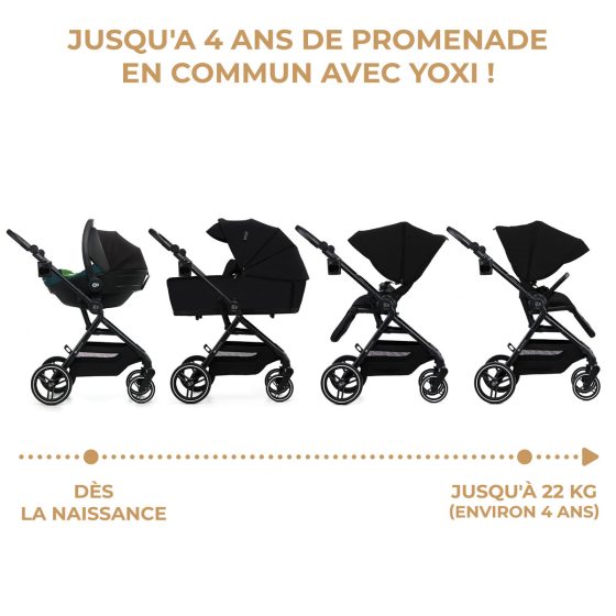 KinderKraft YOXI Duo Poussette 2 en 1