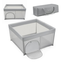Kinderkraft ZIKI Playpen For Babies Up To 4 Years - Grey