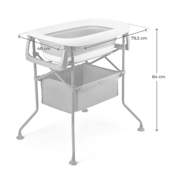 Bathtub with Changing table on frame