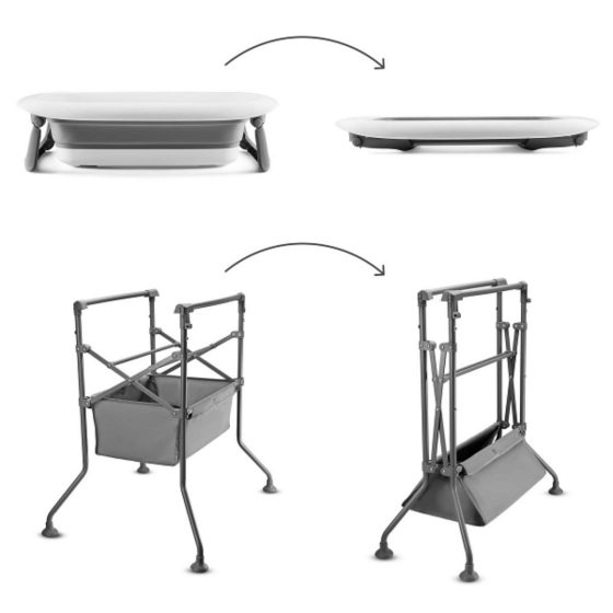 Bathtub with Changing table on frame