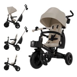 KinderKraft AVEO 2 Plus Tricycle Evolutif Enfant 6 en1 - Beige Naturel