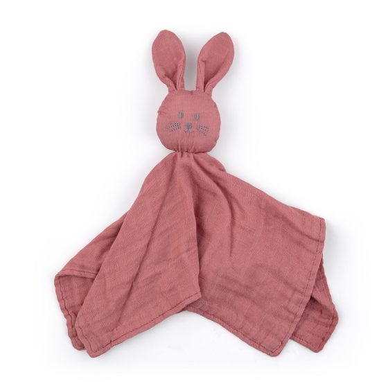 Petite&Mars - HUGO - Doudou Lapin en mousseline de bambou 0m+ Petite & Mars