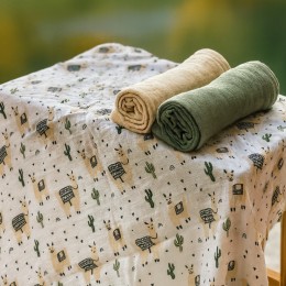 Petite&Mars - Moussy -Set of 3  Bamboo muslin swaddles - Llama Vibes