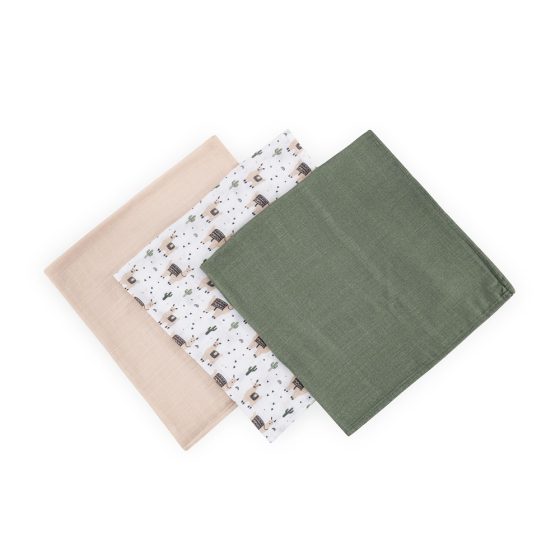 Petite&Mars - Moussy -Set of 3  Bamboo muslin swaddles