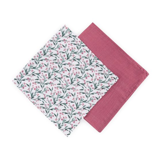 Petite&Mars - Misty-Set of 2 Bamboo muslin swaddles 120x120
