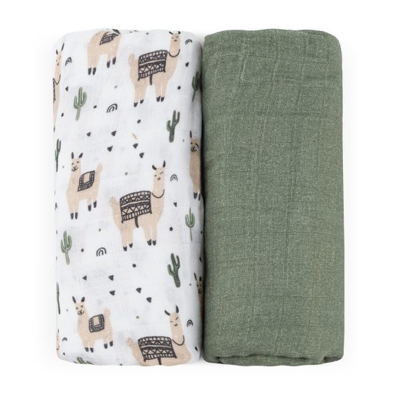 Petite&Mars - Misty-Set of 3  Bamboo muslin swaddles 120x120