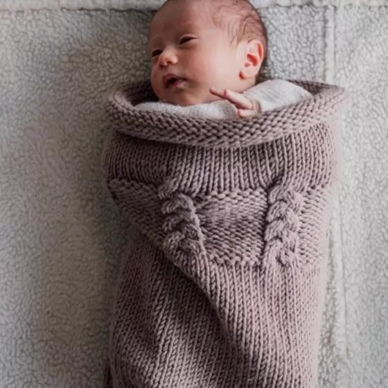 Ma Petite Laine Mon Cocon Douillet - Cocon d'emmaillotage en laine