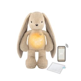 My Hummy Lapin - Peluche Sonore à Bruits Blancs et Veilleuse | Aide au Sommeil Bébé - Beige - 7 en 1 + bouillotte