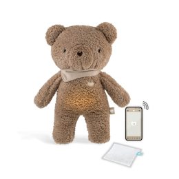 MyHummy Ourson - Peluche à Bruits Blancs | Aide au Sommeil Bébé - Marron - 7 en 1 + bouillotte