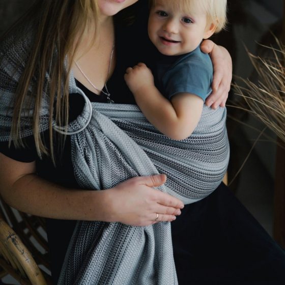 Little Frog Ring Sling - Tencel Silver Path - avec du Tencel