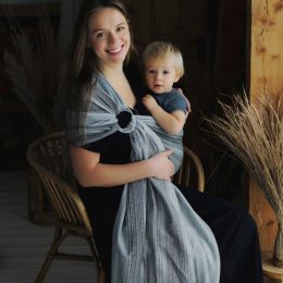 Little Frog Ring Sling - Tencel Silver Path