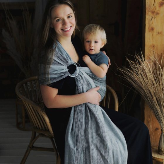 Little Frog Ring Sling - Tencel Silver Path