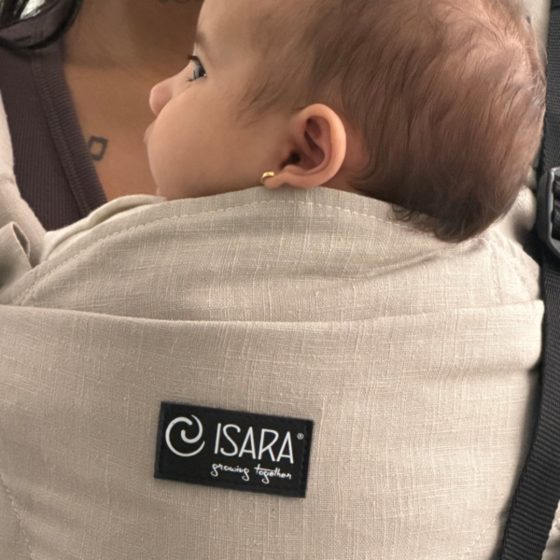 Isara The One Sandstone Linen - porte-bébé en lin