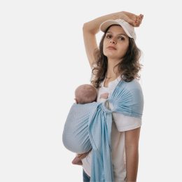 Naturioù R'Sling Blue Pastel - Ring Sling en Mesh
