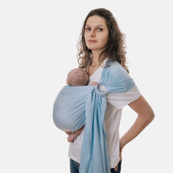 Naturioù R'Sling Blue Pastel - Ring Sling en Mesh