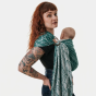 Naturioù Ring Sling Millefeuilles Émeraude - écharpe de portage sans noeud