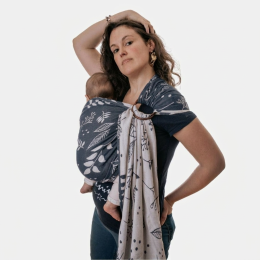 Naturioù Ring Sling Botanie Marine - écharpe de portage sans noeud