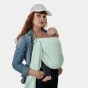 Naturioù Ring Sling Gaufré Vert - écharpe de portage sans noeud