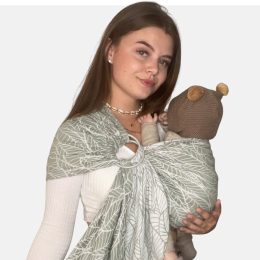 Naturiou Ring sling almond green - leaves
