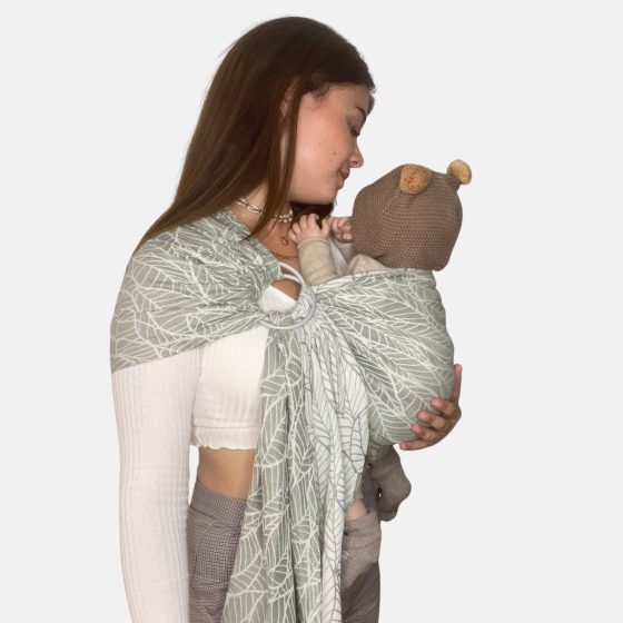 Naturioù Ring Sling Millefeuilles Amande - écharpe de portage sans noeud