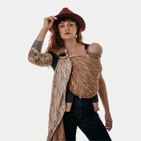Naturiou Ring Sling Caramel Leaves