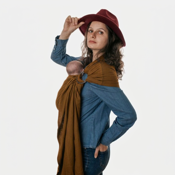 Naturioù Simply Sling Caramel - écharpe de portage sans noeud