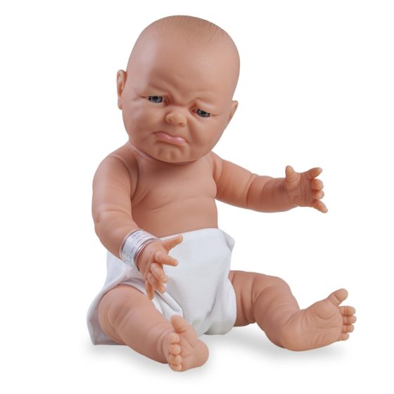 Bébé Prématuré 43 cm Anatomiquement Correct | Poupon éducatif Visage triste