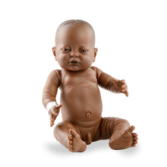 Premature baby, 43 cm, anatomically correct with fontanelle | Educational baby doll