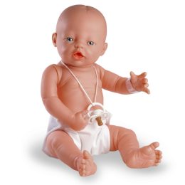 Premature baby, 43 cm, with open mouth and pacifier – baby doll