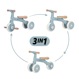 Petite&Mars - Bingo - Balance bike Bingo 3in1 - Sterling Blue