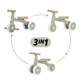 Petite&Mars - Bingo - Balance bike Bingo 3in1 - Sage Leaf