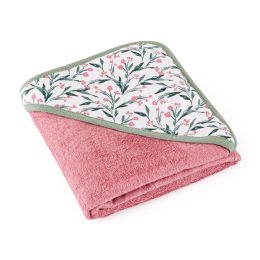 Petite&Mars - Loulou -  Hooded baby towel - Pink Meadow
