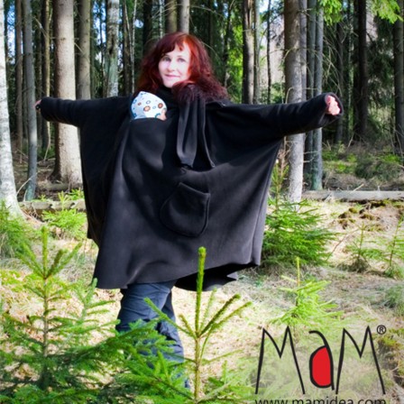 Poncho de portage Aiska Mam – Black  S/M