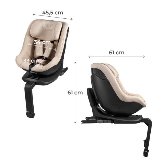 Kinderkraft I-GUARD PRO i-Size Siège Auto Pivotant 360 new fabric (tissu mesh) Kinderkraft