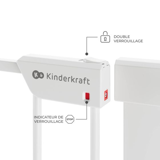 KinderKraft Safe Snap - Barrière de sécurité bébé sans perçage