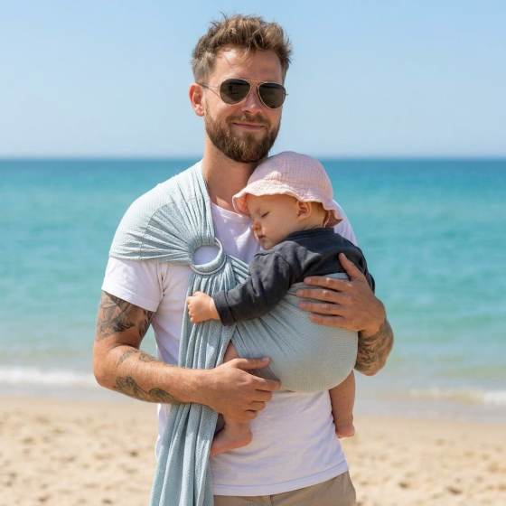 Naturioù R'Sling Polar Blue - Ring Sling en Mesh