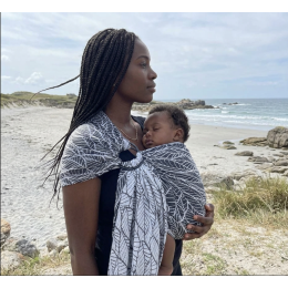 Naturiou Ring Sling Black Leaves