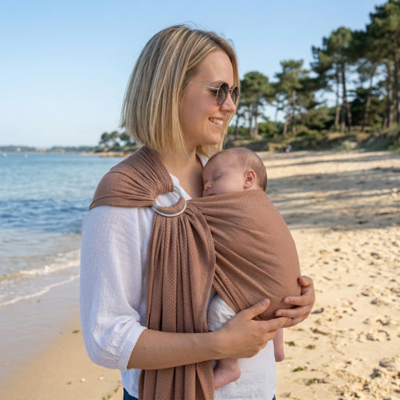 Naturioù R'Sling Mocha - Mesh Ring Sling