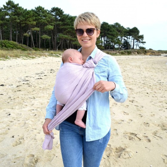 Naturioù R'sling Mauve Pastel écharpe sans noeud respirante