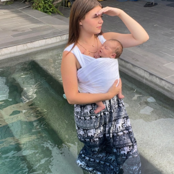 Naturioù R'Wrap White – mesh baby wrap