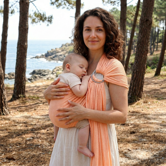 Naturioù R'Sling Orange Pastel - Mesh Ring Sling
