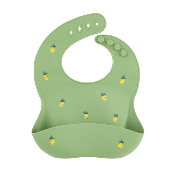 Petite&Mars - Take&Match - Bavoir avec récupérateur en silicone Petite & Mars