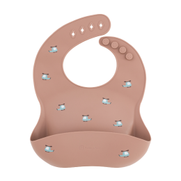 PETITE&MARS Silicone bib Take&Match - Blue Helicopters